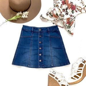 American Rag Button Front Denim Skirt